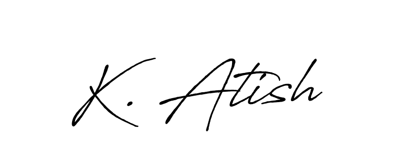 Use a signature maker to create a handwritten signature online. With this signature software, you can design (Antro_Vectra_Bolder) your own signature for name K. Atish. K. Atish signature style 7 images and pictures png