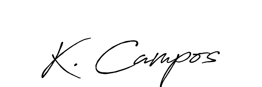 K. Campos stylish signature style. Best Handwritten Sign (Antro_Vectra_Bolder) for my name. Handwritten Signature Collection Ideas for my name K. Campos. K. Campos signature style 7 images and pictures png