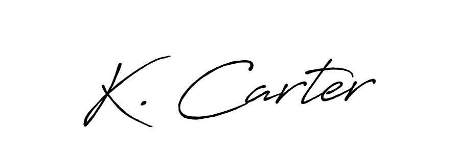 Design your own signature with our free online signature maker. With this signature software, you can create a handwritten (Antro_Vectra_Bolder) signature for name K. Carter. K. Carter signature style 7 images and pictures png