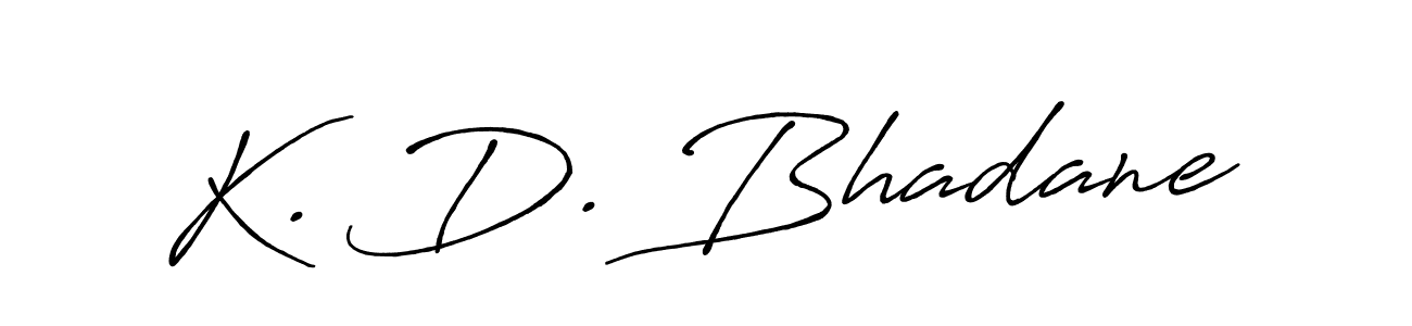 Make a beautiful signature design for name K. D. Bhadane. With this signature (Antro_Vectra_Bolder) style, you can create a handwritten signature for free. K. D. Bhadane signature style 7 images and pictures png