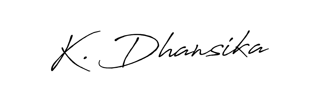 Design your own signature with our free online signature maker. With this signature software, you can create a handwritten (Antro_Vectra_Bolder) signature for name K. Dhansika. K. Dhansika signature style 7 images and pictures png