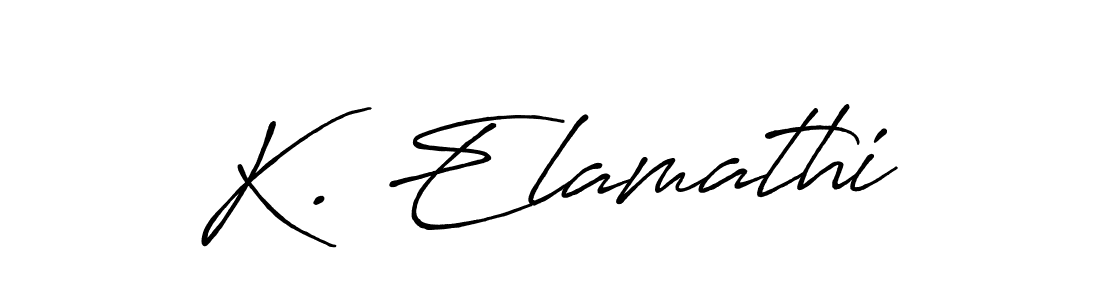 You should practise on your own different ways (Antro_Vectra_Bolder) to write your name (K. Elamathi) in signature. don't let someone else do it for you. K. Elamathi signature style 7 images and pictures png