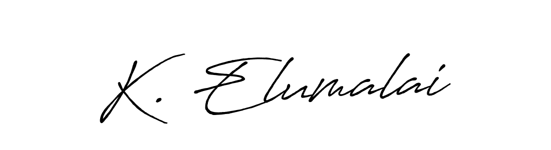 Make a beautiful signature design for name K. Elumalai. With this signature (Antro_Vectra_Bolder) style, you can create a handwritten signature for free. K. Elumalai signature style 7 images and pictures png