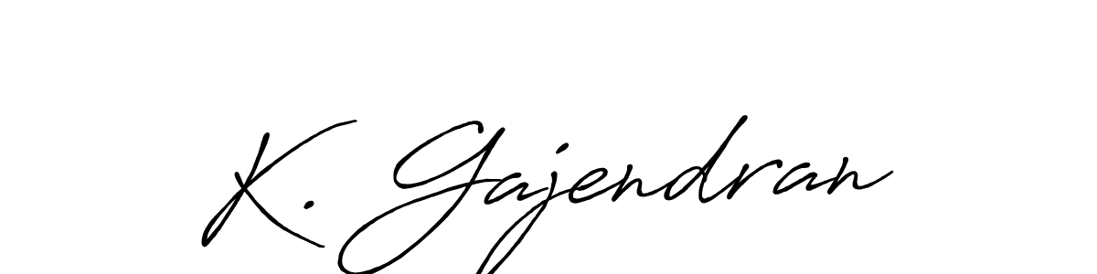 Also You can easily find your signature by using the search form. We will create K. Gajendran name handwritten signature images for you free of cost using Antro_Vectra_Bolder sign style. K. Gajendran signature style 7 images and pictures png