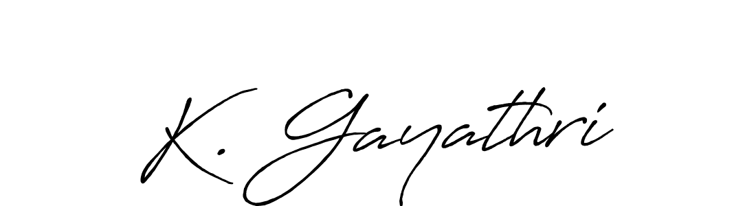 if you are searching for the best signature style for your name K. Gayathri. so please give up your signature search. here we have designed multiple signature styles  using Antro_Vectra_Bolder. K. Gayathri signature style 7 images and pictures png