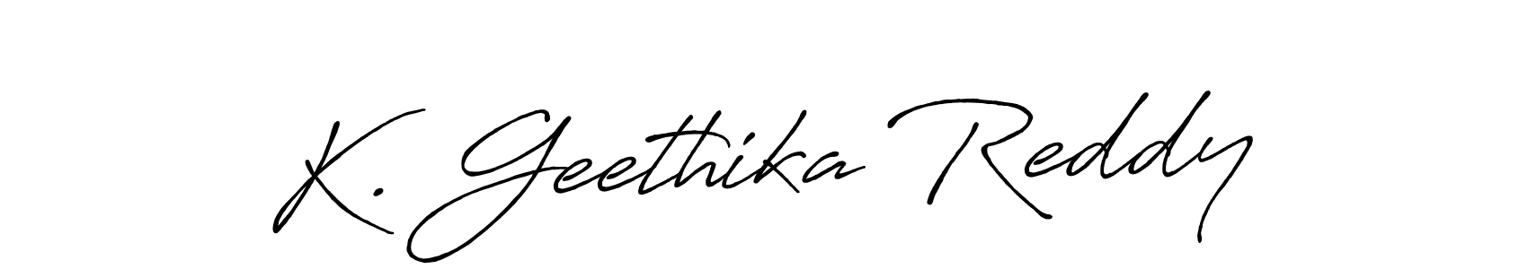 This is the best signature style for the K. Geethika Reddy name. Also you like these signature font (Antro_Vectra_Bolder). Mix name signature. K. Geethika Reddy signature style 7 images and pictures png