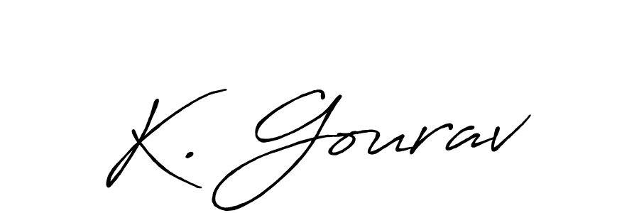 Use a signature maker to create a handwritten signature online. With this signature software, you can design (Antro_Vectra_Bolder) your own signature for name K. Gourav. K. Gourav signature style 7 images and pictures png