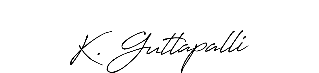 How to make K. Gutlapalli name signature. Use Antro_Vectra_Bolder style for creating short signs online. This is the latest handwritten sign. K. Gutlapalli signature style 7 images and pictures png