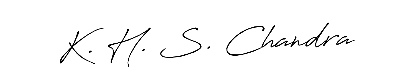 Also You can easily find your signature by using the search form. We will create K. H. S. Chandra name handwritten signature images for you free of cost using Antro_Vectra_Bolder sign style. K. H. S. Chandra signature style 7 images and pictures png