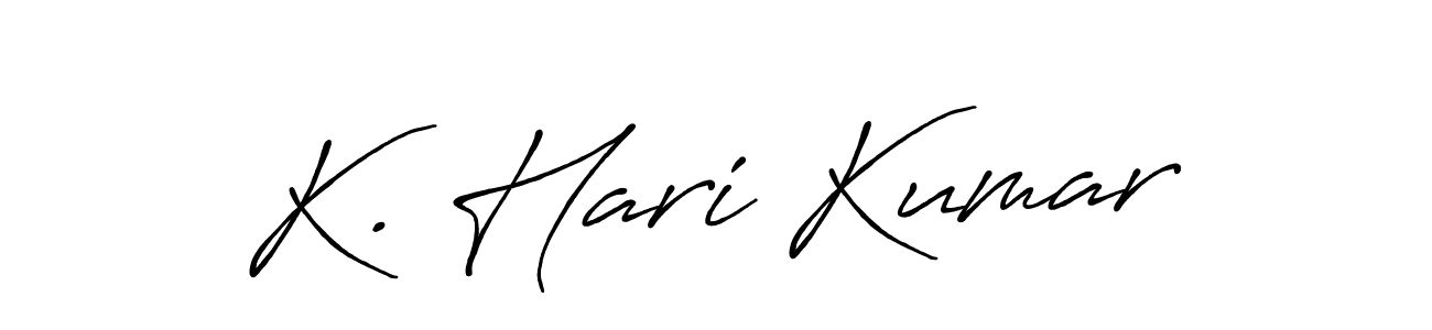 Design your own signature with our free online signature maker. With this signature software, you can create a handwritten (Antro_Vectra_Bolder) signature for name K. Hari Kumar. K. Hari Kumar signature style 7 images and pictures png