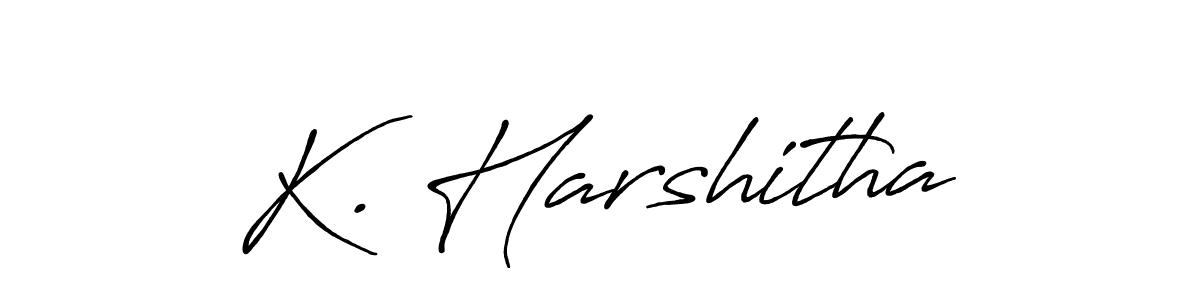 The best way (Antro_Vectra_Bolder) to make a short signature is to pick only two or three words in your name. The name K. Harshitha include a total of six letters. For converting this name. K. Harshitha signature style 7 images and pictures png