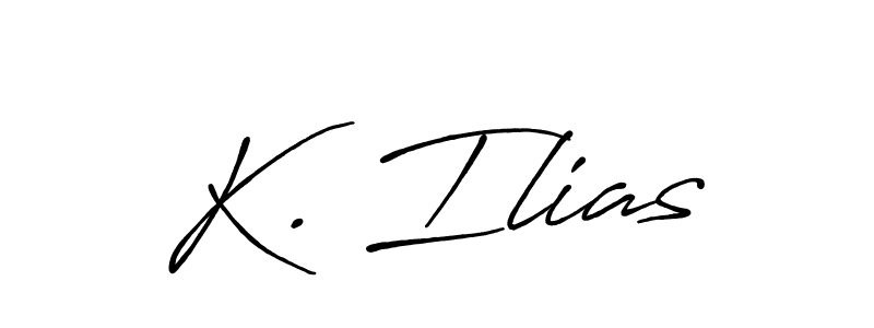 Best and Professional Signature Style for K. Ilias. Antro_Vectra_Bolder Best Signature Style Collection. K. Ilias signature style 7 images and pictures png