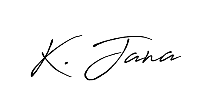 Design your own signature with our free online signature maker. With this signature software, you can create a handwritten (Antro_Vectra_Bolder) signature for name K. Jana. K. Jana signature style 7 images and pictures png