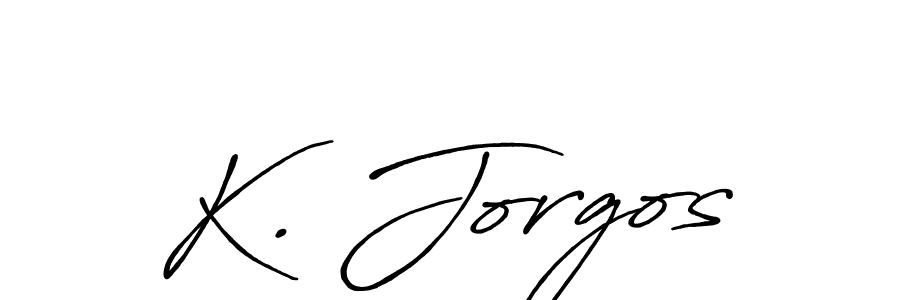 How to make K. Jorgos name signature. Use Antro_Vectra_Bolder style for creating short signs online. This is the latest handwritten sign. K. Jorgos signature style 7 images and pictures png