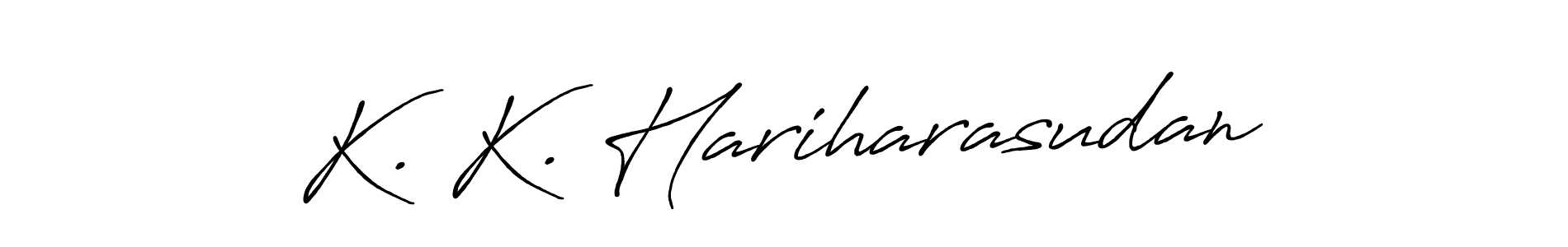 How to make K. K. Hariharasudan name signature. Use Antro_Vectra_Bolder style for creating short signs online. This is the latest handwritten sign. K. K. Hariharasudan signature style 7 images and pictures png