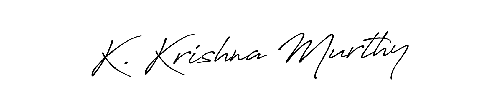 Make a beautiful signature design for name K. Krishna Murthy. With this signature (Antro_Vectra_Bolder) style, you can create a handwritten signature for free. K. Krishna Murthy signature style 7 images and pictures png