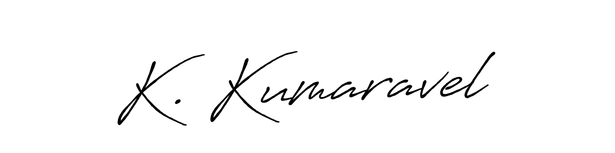 if you are searching for the best signature style for your name K. Kumaravel. so please give up your signature search. here we have designed multiple signature styles  using Antro_Vectra_Bolder. K. Kumaravel signature style 7 images and pictures png