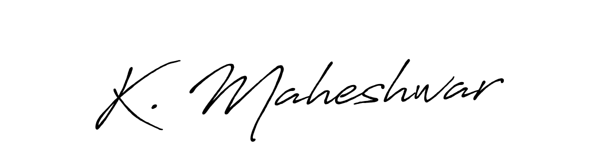 Use a signature maker to create a handwritten signature online. With this signature software, you can design (Antro_Vectra_Bolder) your own signature for name K. Maheshwar. K. Maheshwar signature style 7 images and pictures png