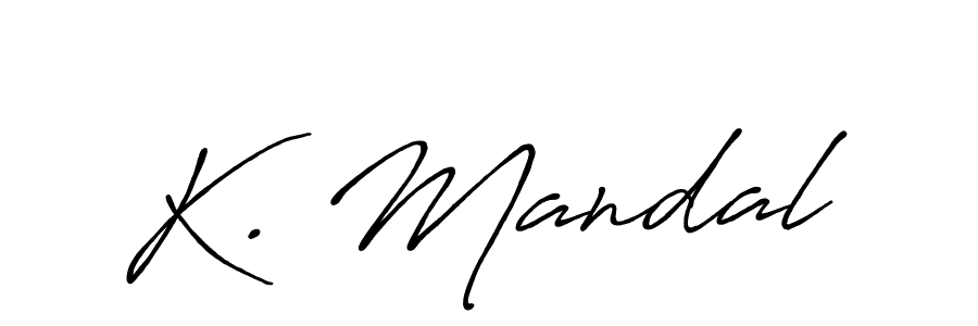 Design your own signature with our free online signature maker. With this signature software, you can create a handwritten (Antro_Vectra_Bolder) signature for name K. Mandal. K. Mandal signature style 7 images and pictures png