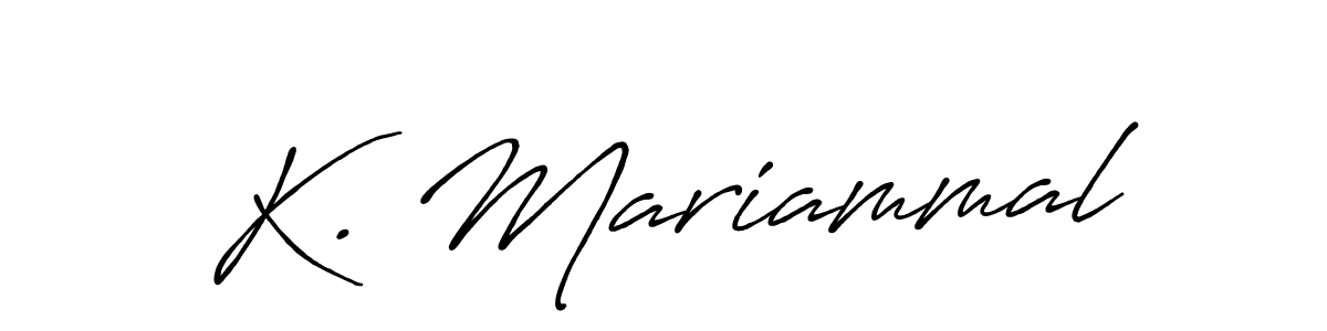 K. Mariammal stylish signature style. Best Handwritten Sign (Antro_Vectra_Bolder) for my name. Handwritten Signature Collection Ideas for my name K. Mariammal. K. Mariammal signature style 7 images and pictures png