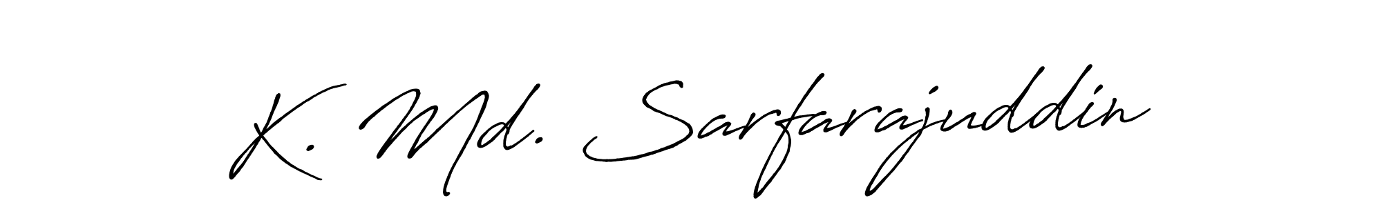 Also we have K. Md. Sarfarajuddin name is the best signature style. Create professional handwritten signature collection using Antro_Vectra_Bolder autograph style. K. Md. Sarfarajuddin signature style 7 images and pictures png