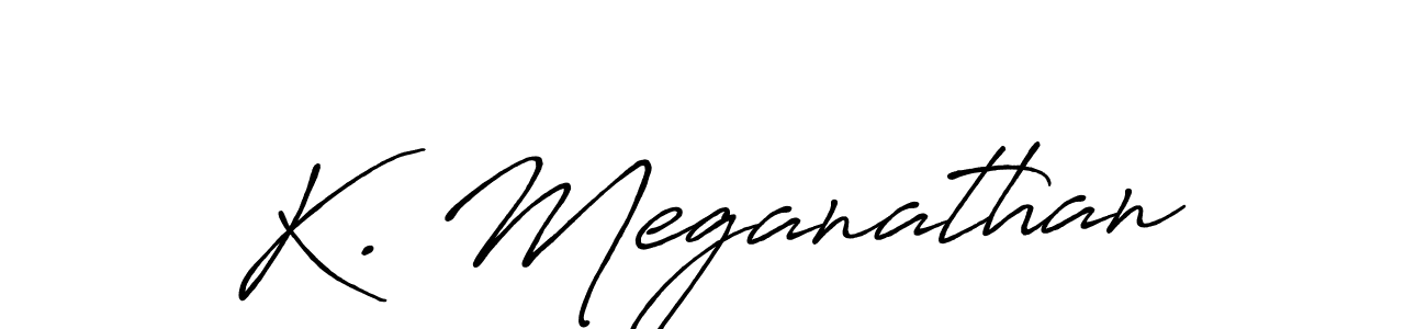 Create a beautiful signature design for name K. Meganathan. With this signature (Antro_Vectra_Bolder) fonts, you can make a handwritten signature for free. K. Meganathan signature style 7 images and pictures png
