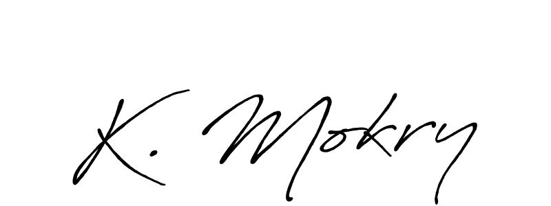 Also You can easily find your signature by using the search form. We will create K. Mokry name handwritten signature images for you free of cost using Antro_Vectra_Bolder sign style. K. Mokry signature style 7 images and pictures png