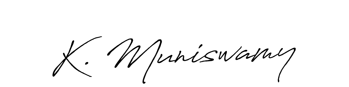 How to make K. Muniswamy signature? Antro_Vectra_Bolder is a professional autograph style. Create handwritten signature for K. Muniswamy name. K. Muniswamy signature style 7 images and pictures png