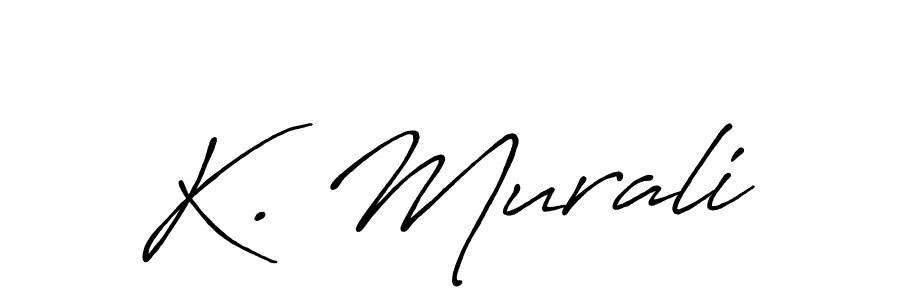 if you are searching for the best signature style for your name K. Murali. so please give up your signature search. here we have designed multiple signature styles  using Antro_Vectra_Bolder. K. Murali signature style 7 images and pictures png