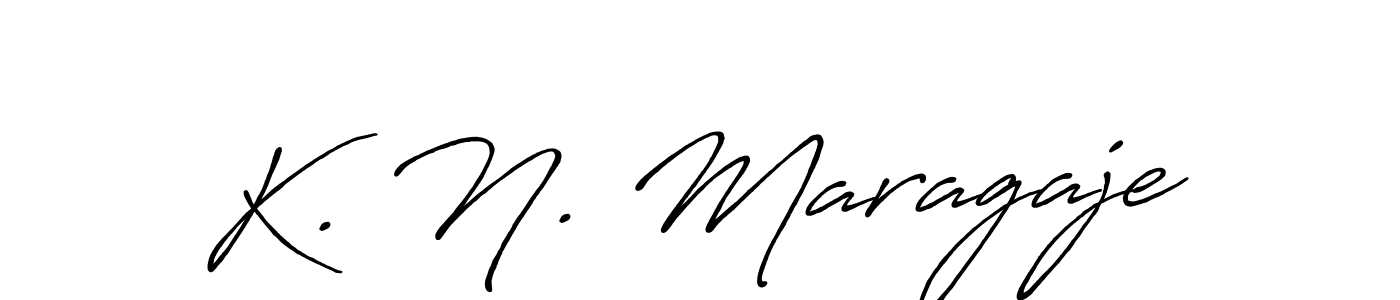 Create a beautiful signature design for name K. N. Maragaje. With this signature (Antro_Vectra_Bolder) fonts, you can make a handwritten signature for free. K. N. Maragaje signature style 7 images and pictures png