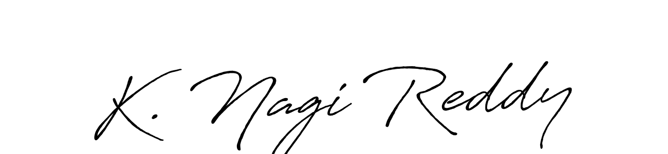 The best way (Antro_Vectra_Bolder) to make a short signature is to pick only two or three words in your name. The name K. Nagi Reddy include a total of six letters. For converting this name. K. Nagi Reddy signature style 7 images and pictures png