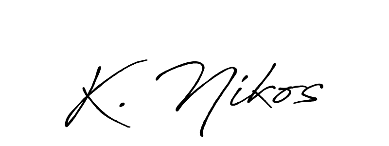 Use a signature maker to create a handwritten signature online. With this signature software, you can design (Antro_Vectra_Bolder) your own signature for name K. Nikos. K. Nikos signature style 7 images and pictures png