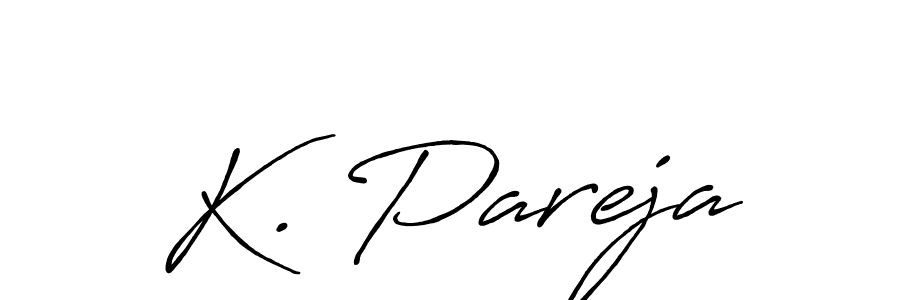 Use a signature maker to create a handwritten signature online. With this signature software, you can design (Antro_Vectra_Bolder) your own signature for name K. Pareja. K. Pareja signature style 7 images and pictures png