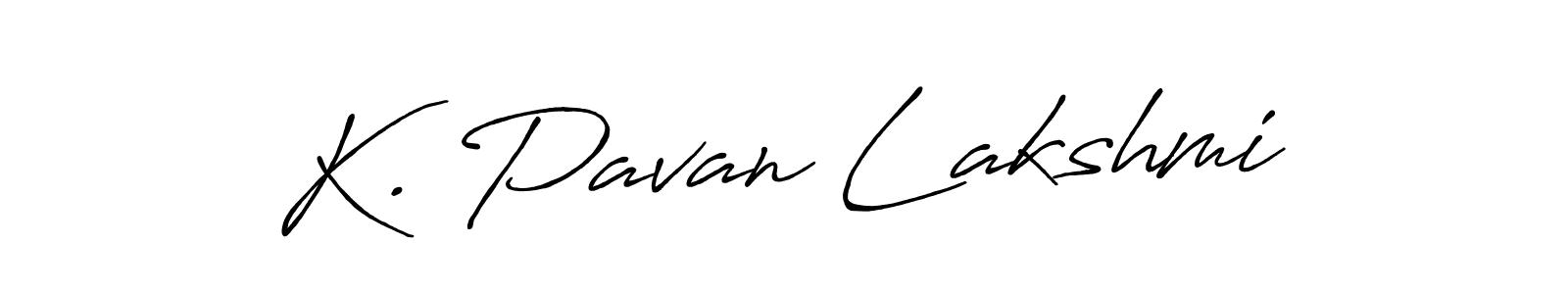 The best way (Antro_Vectra_Bolder) to make a short signature is to pick only two or three words in your name. The name K. Pavan Lakshmi include a total of six letters. For converting this name. K. Pavan Lakshmi signature style 7 images and pictures png