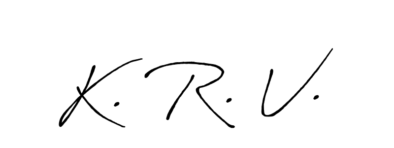 You should practise on your own different ways (Antro_Vectra_Bolder) to write your name (K. R. V.) in signature. don't let someone else do it for you. K. R. V. signature style 7 images and pictures png