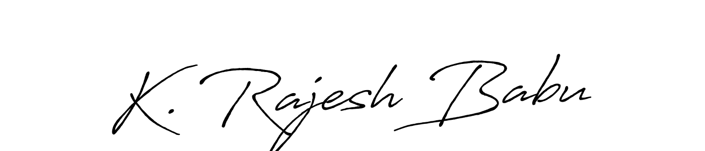 Similarly Antro_Vectra_Bolder is the best handwritten signature design. Signature creator online .You can use it as an online autograph creator for name K. Rajesh Babu. K. Rajesh Babu signature style 7 images and pictures png