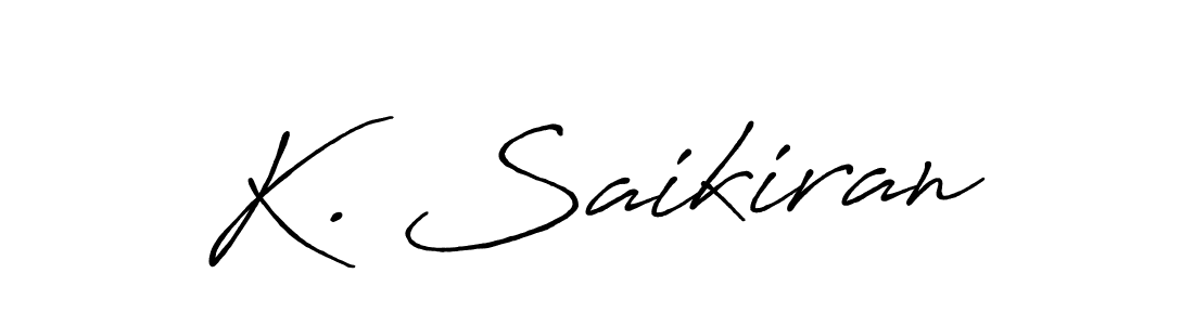 Use a signature maker to create a handwritten signature online. With this signature software, you can design (Antro_Vectra_Bolder) your own signature for name K. Saikiran. K. Saikiran signature style 7 images and pictures png