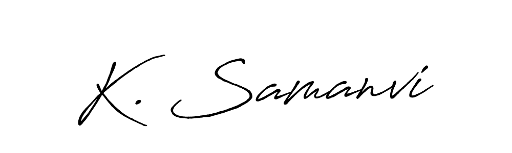 Best and Professional Signature Style for K. Samanvi. Antro_Vectra_Bolder Best Signature Style Collection. K. Samanvi signature style 7 images and pictures png