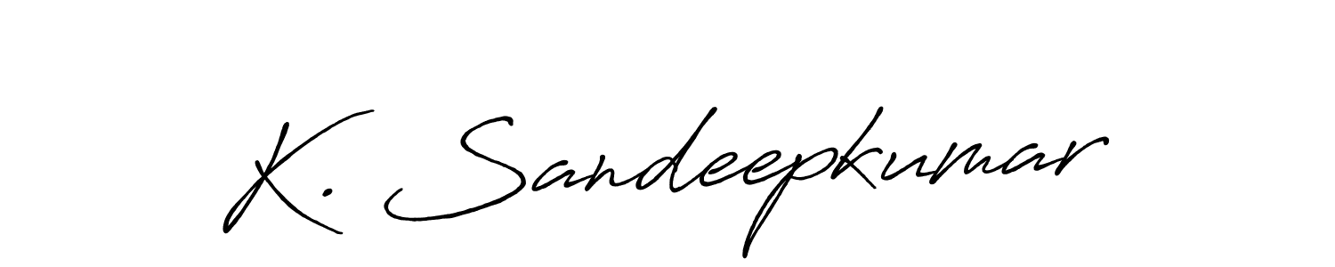 Design your own signature with our free online signature maker. With this signature software, you can create a handwritten (Antro_Vectra_Bolder) signature for name K. Sandeepkumar. K. Sandeepkumar signature style 7 images and pictures png