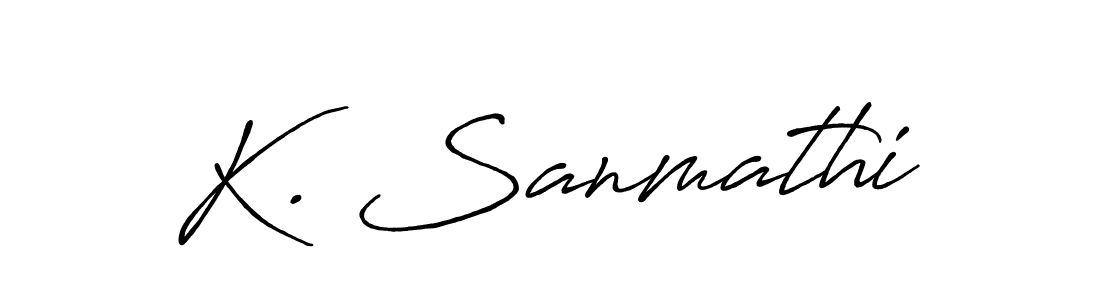 This is the best signature style for the K. Sanmathi name. Also you like these signature font (Antro_Vectra_Bolder). Mix name signature. K. Sanmathi signature style 7 images and pictures png