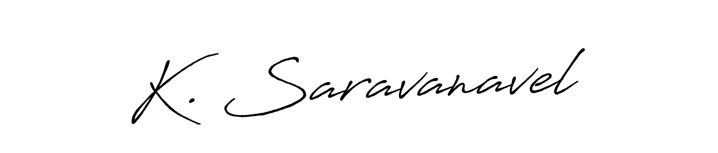 Design your own signature with our free online signature maker. With this signature software, you can create a handwritten (Antro_Vectra_Bolder) signature for name K. Saravanavel. K. Saravanavel signature style 7 images and pictures png