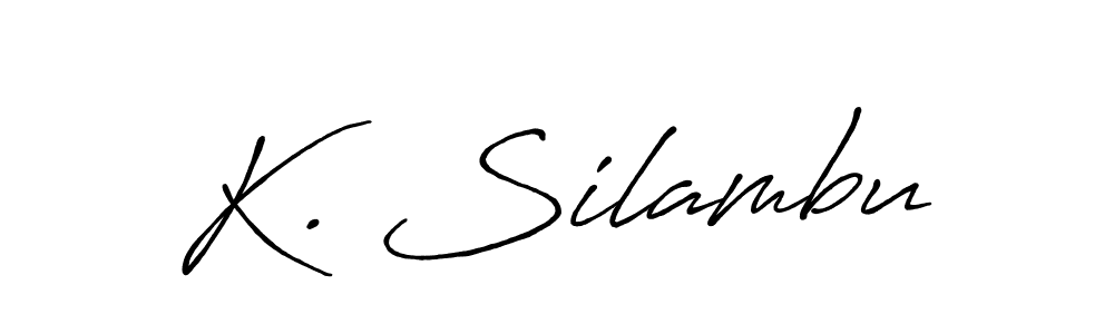 You can use this online signature creator to create a handwritten signature for the name K. Silambu. This is the best online autograph maker. K. Silambu signature style 7 images and pictures png