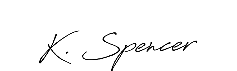 Similarly Antro_Vectra_Bolder is the best handwritten signature design. Signature creator online .You can use it as an online autograph creator for name K. Spencer. K. Spencer signature style 7 images and pictures png