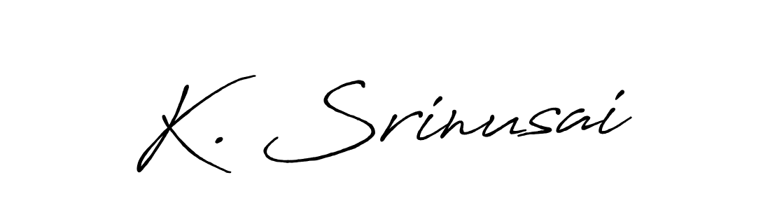 Make a beautiful signature design for name K. Srinusai. With this signature (Antro_Vectra_Bolder) style, you can create a handwritten signature for free. K. Srinusai signature style 7 images and pictures png