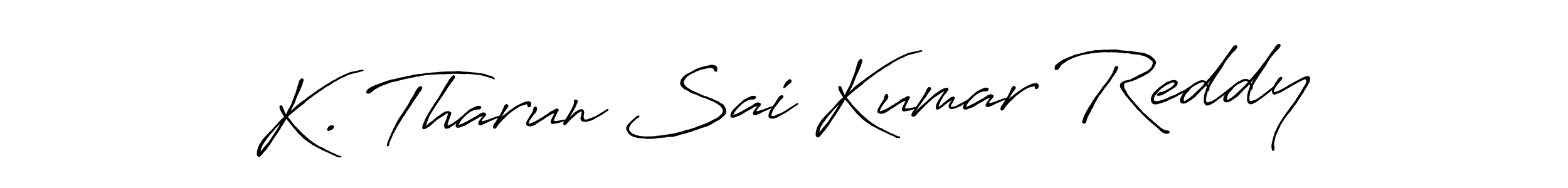 Create a beautiful signature design for name K. Tharun Sai Kumar Reddy. With this signature (Antro_Vectra_Bolder) fonts, you can make a handwritten signature for free. K. Tharun Sai Kumar Reddy signature style 7 images and pictures png