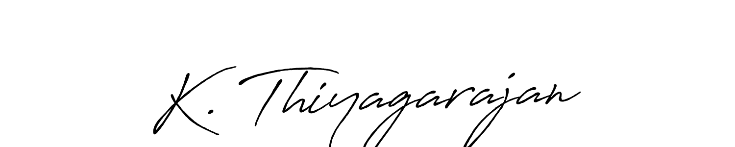 Use a signature maker to create a handwritten signature online. With this signature software, you can design (Antro_Vectra_Bolder) your own signature for name K. Thiyagarajan. K. Thiyagarajan signature style 7 images and pictures png