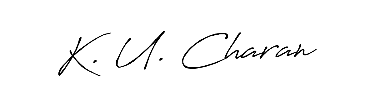 Here are the top 10 professional signature styles for the name K. U. Charan. These are the best autograph styles you can use for your name. K. U. Charan signature style 7 images and pictures png