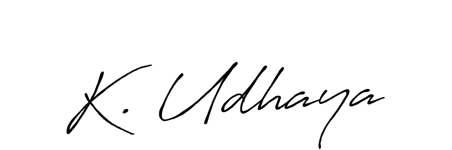 You should practise on your own different ways (Antro_Vectra_Bolder) to write your name (K. Udhaya) in signature. don't let someone else do it for you. K. Udhaya signature style 7 images and pictures png