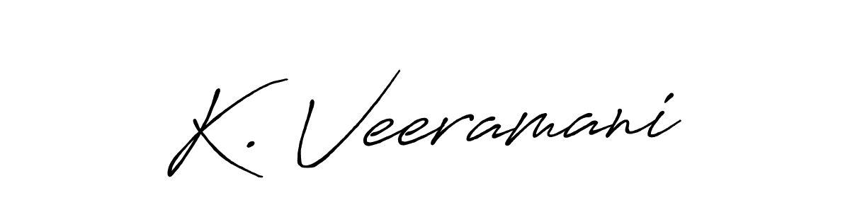 Create a beautiful signature design for name K. Veeramani. With this signature (Antro_Vectra_Bolder) fonts, you can make a handwritten signature for free. K. Veeramani signature style 7 images and pictures png