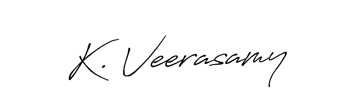 The best way (Antro_Vectra_Bolder) to make a short signature is to pick only two or three words in your name. The name K. Veerasamy include a total of six letters. For converting this name. K. Veerasamy signature style 7 images and pictures png